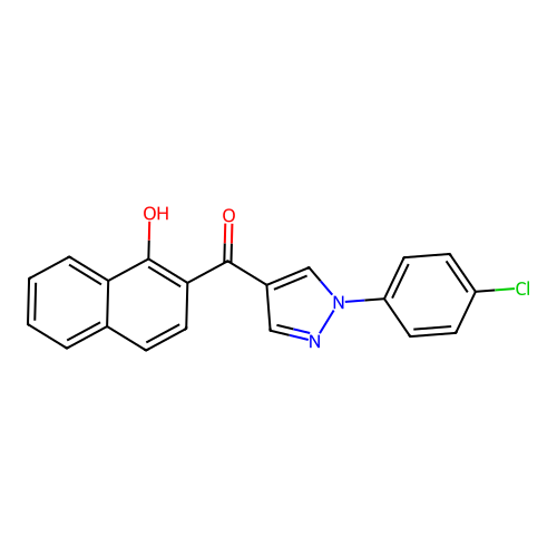 [1-(4-chlorophenyl)-1H-pyrazol-4-yl](1-hydroxy-2-naphthyl)methanone structure