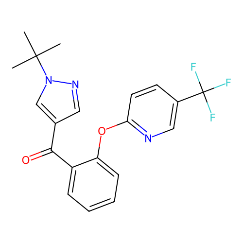 [1-(tert-butyl)-1H-pyrazol-4-yl](2-{[5-(trifluoromethyl)-2-pyridinyl]oxy}phenyl)methanone structure