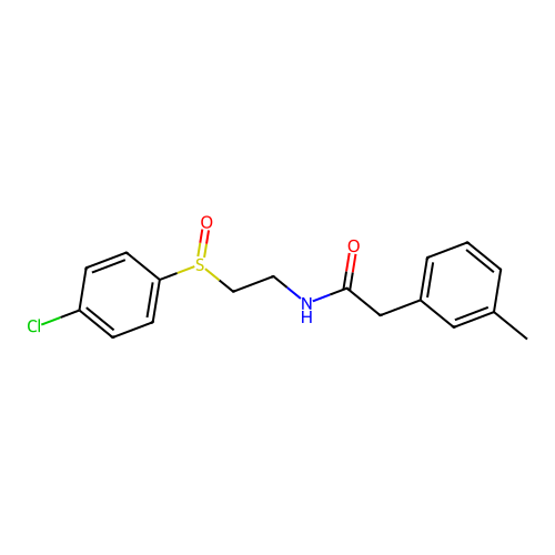 N-{2-[(4-chlorophenyl)sulfinyl]ethyl}-2-(3-methylphenyl)acetamide structure