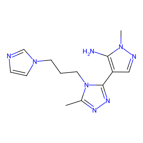 4-{4-[3-(1h-Imidazol-1-Yl)propyl]-5-Methyl-4h-1,2,4-Triazol-3-Yl}-1-Methyl-1h-Pyrazol-5-Amine structure