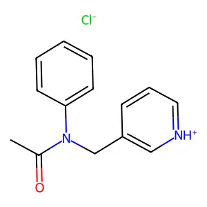 Acetanilide, N-(3-pyridylmethyl)-, hydrochloride structure
