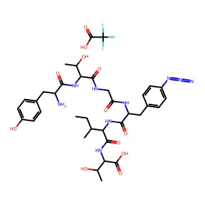 Tyrosyl-threonyl-glycyl-(4-azidophenylalanyl)-leucyl-threonine structure