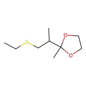 1,3-Dioxolane, 2-(2-(ethylthio)-1-methylethyl)-2-methyl- structure