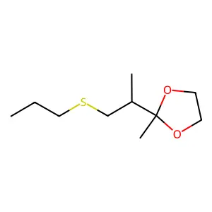 1,3-Dioxolane, 2-methyl-2-(1-methyl-2-(propylthio)ethyl)- structure