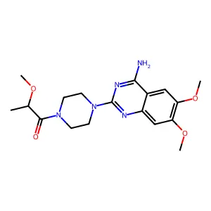 1-(4-(4-Amino-6,7-dimethoxy-2-quinazolinyl)-1-piperazinyl)-2-methoxy-1-propanone structure