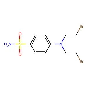 Benzenesulfonamide, 4-(bis(2-bromoethyl)amino)- structure