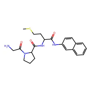 甘氨酰-脯氨酰-甲硫氨酰-2-萘酰胺 structure