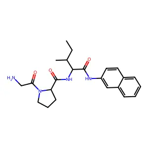 甘氨酰-脯氨酰-亮氨酰-2-萘酰胺 structure