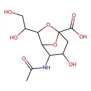 2,7-脱水-N-乙酰神经氨酸 structure