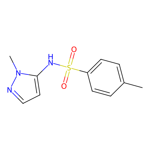 4-methyl-N-(2-methylpyrazol-3-yl)benzenesulfonamide structure