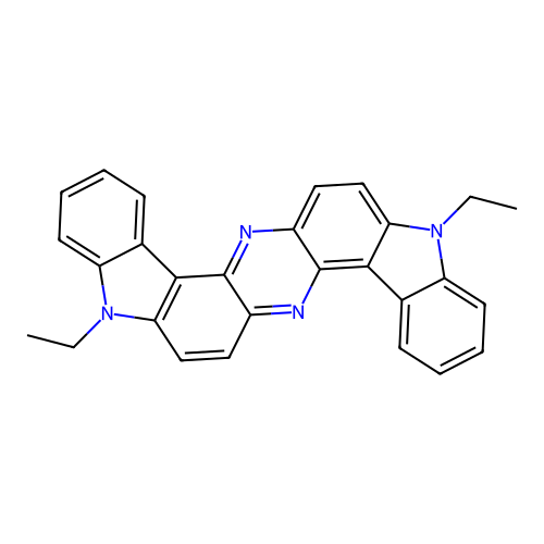 1,9-Diethyl-1,9-dihydrodiindolo[3,2-a:3,2-h]phenazine structure