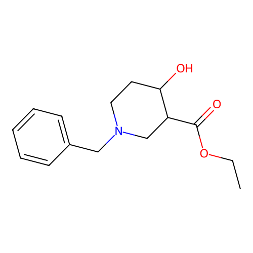 Ethyl 1-benzyl-4-hydroxypiperidine-3-carboxylate structure