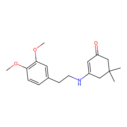 3-((2-(3,4-Dimethoxyphenyl)ethyl)amino)-5,5-dimethylcyclohex-2-EN-1-one structure