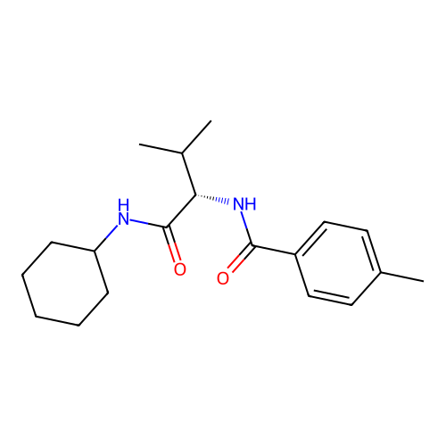 N-[(2S)-1-(cyclohexylamino)-3-methyl-1-oxobutan-2-yl]-4-methylbenzamide structure