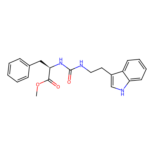 methyl N-{[2-(1H-indol-3-yl)ethyl]carbamoyl}-D-phenylalaninate structure