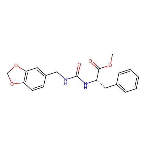methyl N-[(1,3-benzodioxol-5-ylmethyl)carbamoyl]-L-phenylalaninate structure