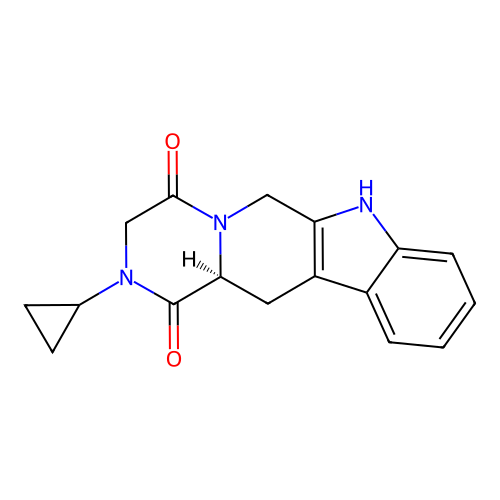 (12aS)-2-cyclopropyl-2,3,6,7,12,12a-hexahydropyrazino[1',2':1,6]pyrido[3,4-b]indole-1,4-dione structure