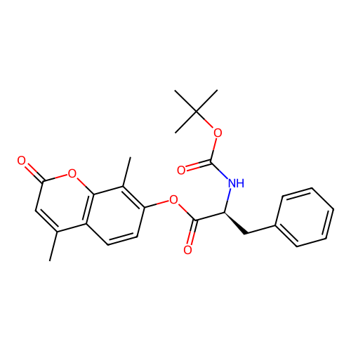 (S)-4,8-dimethyl-2-oxo-2H-chromen-7-yl 2-((tert-butoxycarbonyl)amino)-3-phenylpropanoate structure