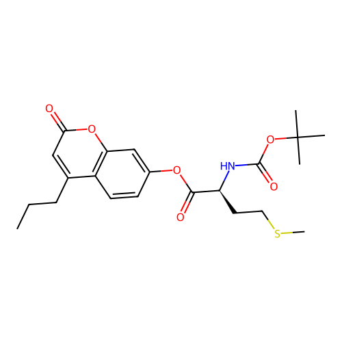 (S)-2-oxo-4-propyl-2H-chromen-7-yl 2-((tert-butoxycarbonyl)amino)-4-(methylthio)butanoate structure