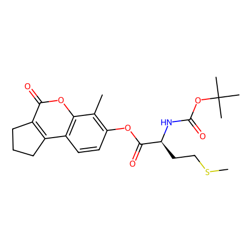 (S)-6-methyl-4-oxo-1,2,3,4-tetrahydrocyclopenta[c]chromen-7-yl 2-((tert-butoxycarbonyl)amino)-4-(methylthio)butanoate structure