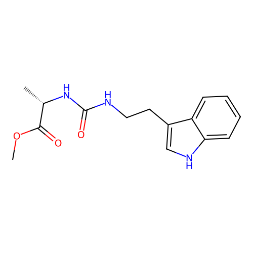 methyl N-{[2-(1H-indol-3-yl)ethyl]carbamoyl}-L-alaninate structure
