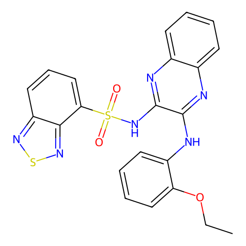 N-(3-((2-ethoxyphenyl)amino)quinoxalin-2-yl)benzo[c][1,2,5]thiadiazole-4-sulfonamide structure