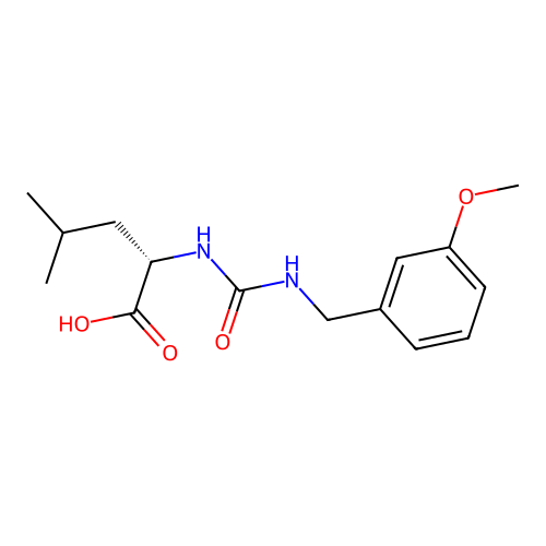 (S)-2-[3-(3-Methoxy-benzyl)-ureido]-4-methyl-pentanoic acid structure