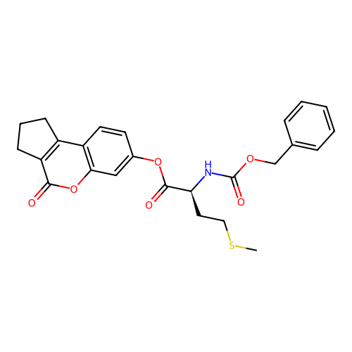 (S)-4-oxo-1,2,3,4-tetrahydrocyclopenta[c]chromen-7-yl 2-(((benzyloxy)carbonyl)amino)-4-(methylthio)butanoate structure