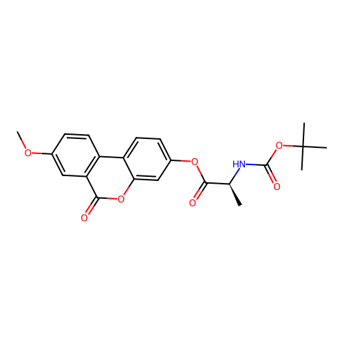 (S)-8-methoxy-6-oxo-6H-benzo[c]chromen-3-yl 2-((tert-butoxycarbonyl)amino)propanoate structure