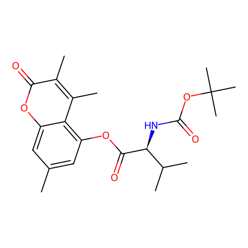 (S)-3,4,7-trimethyl-2-oxo-2H-chromen-5-yl 2-((tert-butoxycarbonyl)amino)-3-methylbutanoate structure