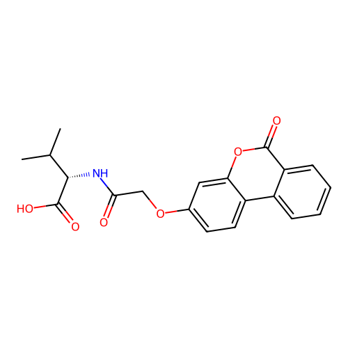 (S)-3-methyl-2-(2-((6-oxo-6H-benzo[c]chromen-3-yl)oxy)acetamido)butanoic acid structure
