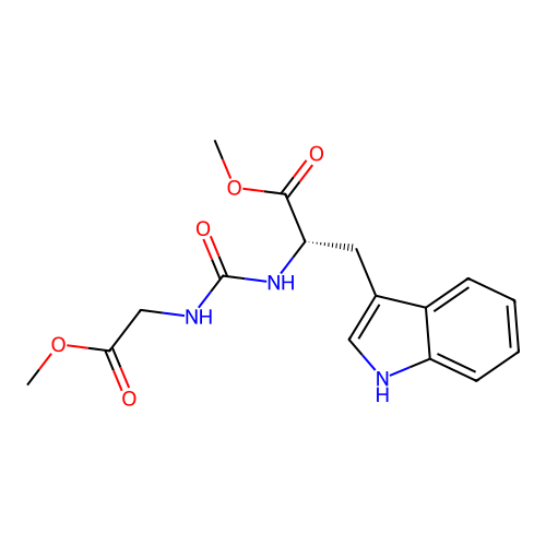 methyl N-[(2-methoxy-2-oxoethyl)carbamoyl]-L-tryptophanate structure