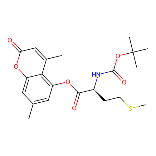 (S)-4,7-dimethyl-2-oxo-2H-chromen-5-yl 2-((tert-butoxycarbonyl)amino)-4-(methylthio)butanoate structure