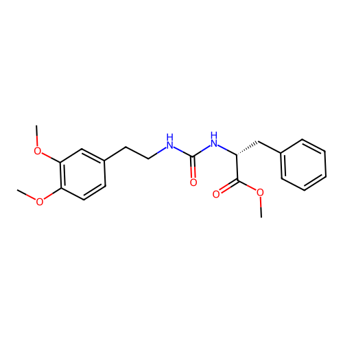 methyl N-{[2-(3,4-dimethoxyphenyl)ethyl]carbamoyl}-D-phenylalaninate structure
