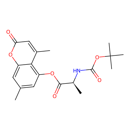 (S)-4,7-dimethyl-2-oxo-2H-chromen-5-yl 2-((tert-butoxycarbonyl)amino)propanoate structure