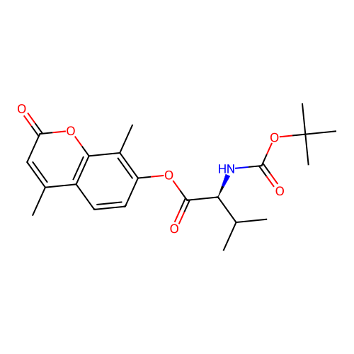 (S)-4,8-dimethyl-2-oxo-2H-chromen-7-yl 2-((tert-butoxycarbonyl)amino)-3-methylbutanoate structure