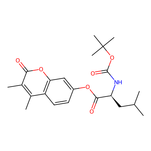 (S)-3,4-dimethyl-2-oxo-2H-chromen-7-yl 2-((tert-butoxycarbonyl)amino)-4-methylpentanoate structure