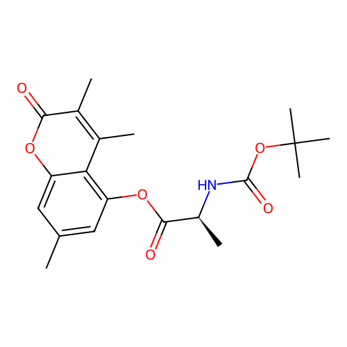 (S)-3,4,7-trimethyl-2-oxo-2H-chromen-5-yl 2-((tert-butoxycarbonyl)amino)propanoate structure
