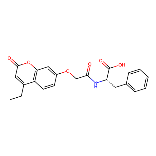 N-{[(4-ethyl-2-oxo-2H-chromen-7-yl)oxy]acetyl}-L-phenylalanine structure