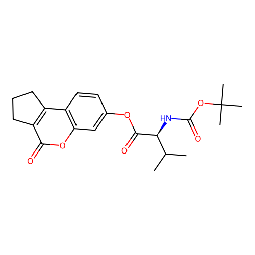 (S)-4-oxo-1,2,3,4-tetrahydrocyclopenta[c]chromen-7-yl 2-((tert-butoxycarbonyl)amino)-3-methylbutanoate structure