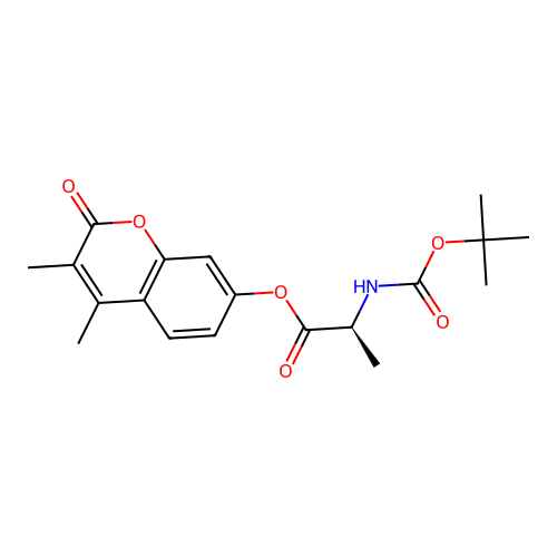 (S)-3,4-dimethyl-2-oxo-2H-chromen-7-yl 2-((tert-butoxycarbonyl)amino)propanoate structure