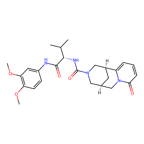 (1R,5R)-N-((S)-1-((3,4-dimethoxyphenyl)amino)-3-methyl-1-oxobutan-2-yl)-8-oxo-4,5,6,8-tetrahydro-1H-1,5-methanopyrido[1,2-a][1,5]diazocine-3(2H)-carboxamide structure