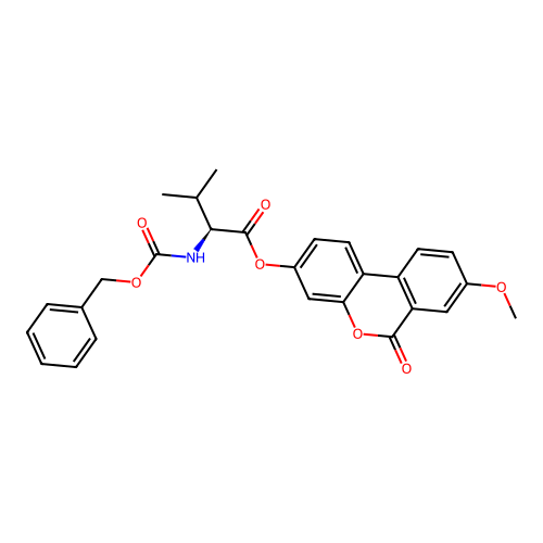 (S)-8-methoxy-6-oxo-6H-benzo[c]chromen-3-yl 2-(((benzyloxy)carbonyl)amino)-3-methylbutanoate structure