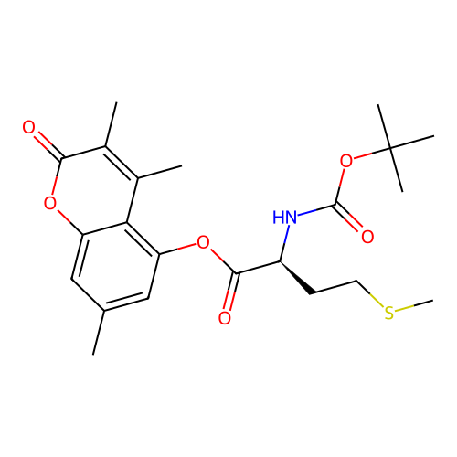 (S)-3,4,7-trimethyl-2-oxo-2H-chromen-5-yl 2-((tert-butoxycarbonyl)amino)-4-(methylthio)butanoate structure