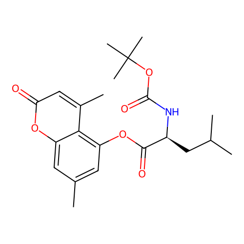(S)-4,7-dimethyl-2-oxo-2H-chromen-5-yl 2-((tert-butoxycarbonyl)amino)-4-methylpentanoate structure