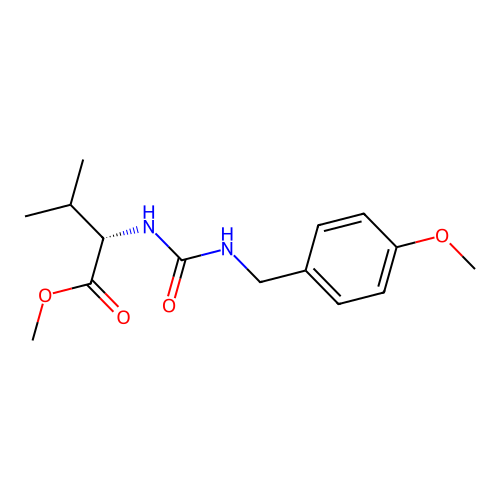 methyl N-[(4-methoxybenzyl)carbamoyl]-L-valinate structure