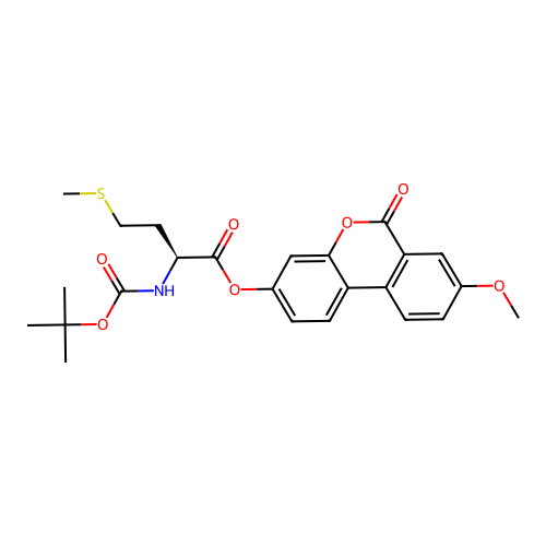 (S)-8-methoxy-6-oxo-6H-benzo[c]chromen-3-yl 2-((tert-butoxycarbonyl)amino)-4-(methylthio)butanoate structure