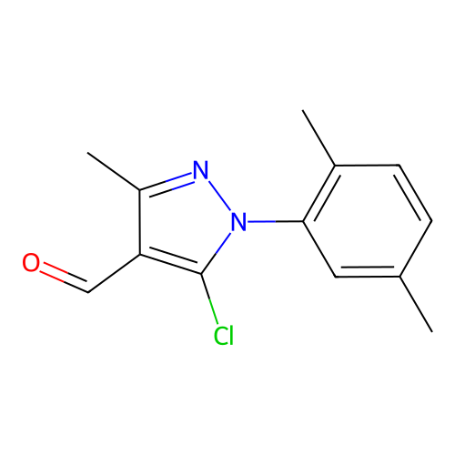 5-chloro-1-(2,5-dimethylphenyl)-3-methyl-1H-pyrazole-4-carbaldehyde structure