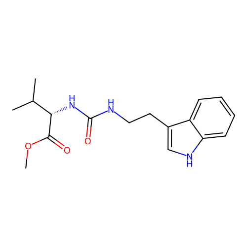 methyl N-{[2-(1H-indol-3-yl)ethyl]carbamoyl}-L-valinate structure