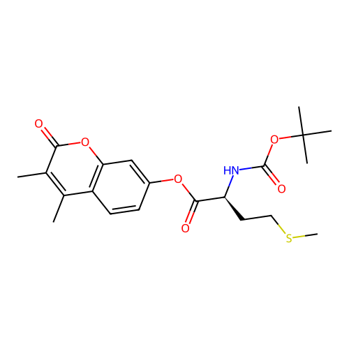 (S)-3,4-dimethyl-2-oxo-2H-chromen-7-yl 2-((tert-butoxycarbonyl)amino)-4-(methylthio)butanoate structure
